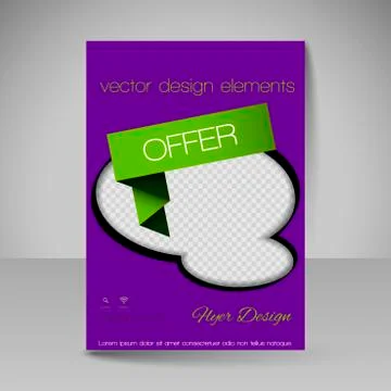 Site layout for design - flyer Stock Illustration