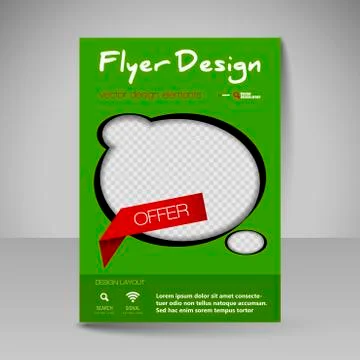 Site layout for design - flyer Illustrazione stock