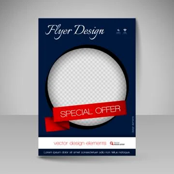 Site layout for design - flyer Stock Illustration