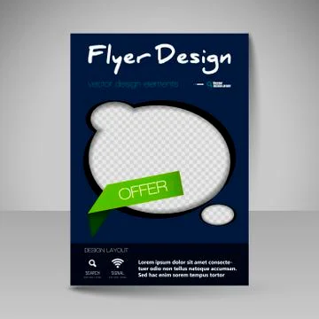 Site layout for design - flyer Stock Illustration