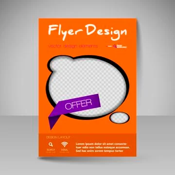 Site layout for design - flyer Stock Illustration