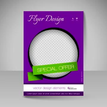 Site layout for design - flyer Illustrazione stock