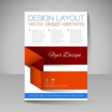 Site layout for design - flyer 스톡 일러스트
