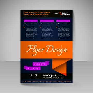 Site layout for design - flyer Illustrazione stock