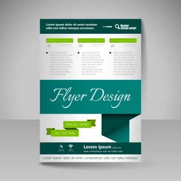 Site layout for design - flyer Illustrazione stock