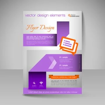 Site layout for design - flyer Stock Illustration