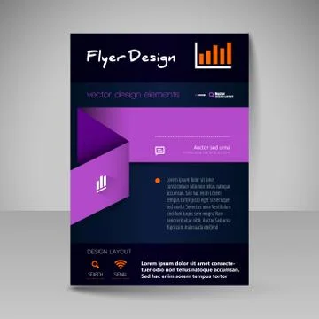 Site layout for design - flyer Illustrazione stock