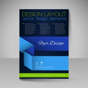 Site layout for design - flyer Stock Illustration