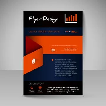 Site layout for design - flyer Stock Illustration