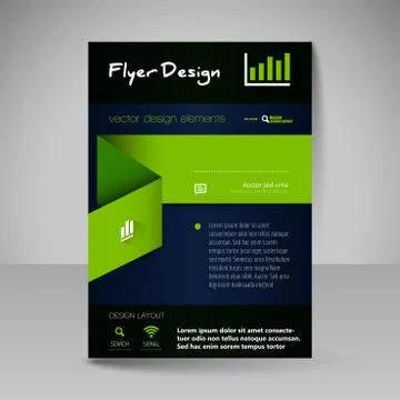 Site layout for design - flyer 스톡 일러스트
