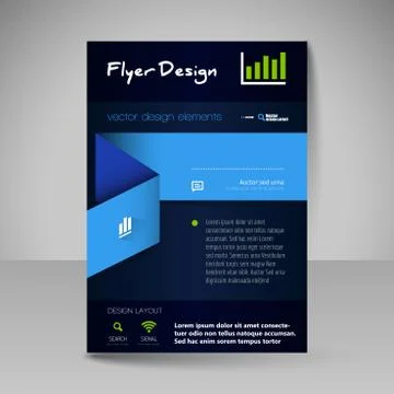 Site layout for design - flyer Illustrazione stock