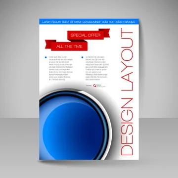 Site layout for design - flyer Stock Illustration