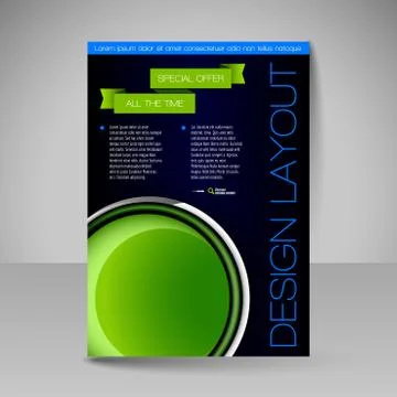 Site layout for design - flyer Illustrazione stock