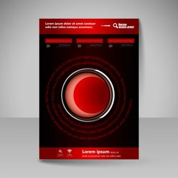 Site layout for design - flyer Illustrazione stock