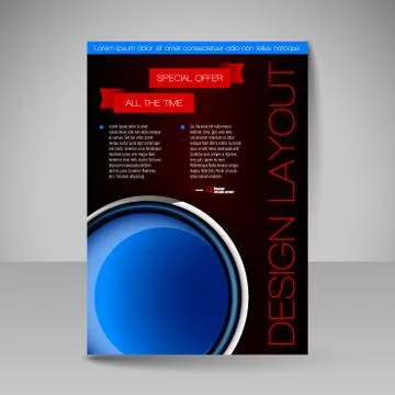 Site layout for design - flyer Illustrazione stock