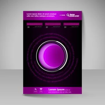 Site layout for design - flyer Illustrazione stock