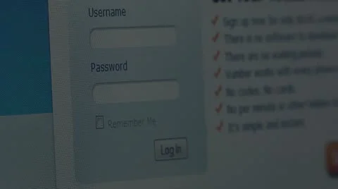 Site login. Video stock 10763292