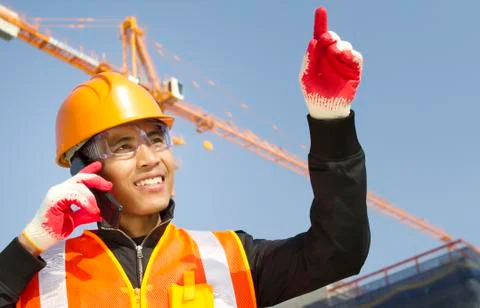 Site manager under construction Stock Photos