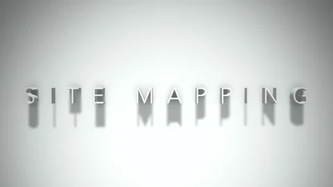 Site mapping 3D title animation with shadows on a white background 스톡 동영상 297817729