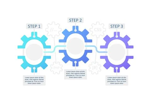 Site optimization vector infographic chart design template Stock Illustration