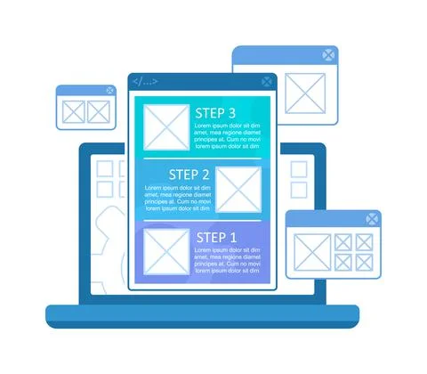 Site structure infographic chart design template Illustrazione stock