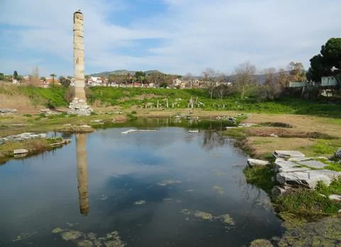 Site of temple of Artemis Stock Photos
