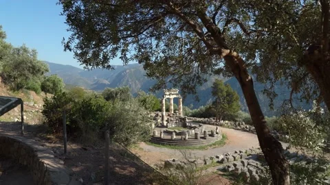 Site of Tholos of Delphi in Greece Video stock 225673818