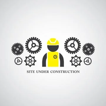 Site under construct  symbol Stock Illustration