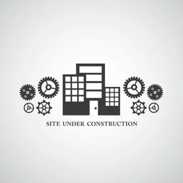 Site under construct  symbol Stock Illustration