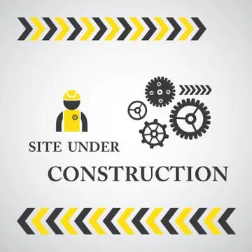 Site under construct  symbol Stock Illustration