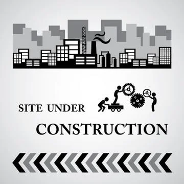 Site under construct  symbol Illustrazione stock