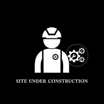 Site under construct  symbol Stock Illustration