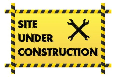 Site under construction banner Stock Illustration