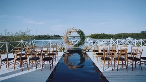 On-site wedding registration Video stock 167990597