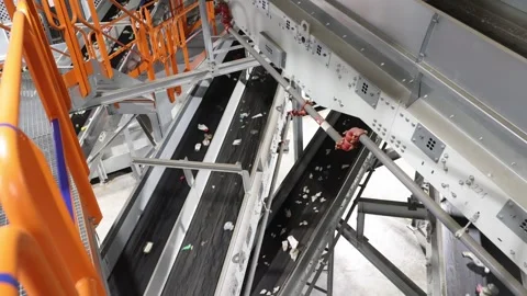 Site Zero, the world's largest and most advanced sorting and recycling facility, Stock Footage 256314611