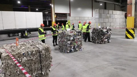 Site Zero, the world's largest and most advanced sorting and recycling facility, Stock Footage 256314626
