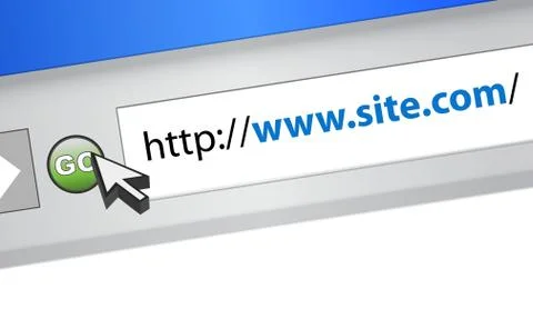 Site.com url string Illustration