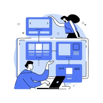 Sitemap creation abstract concept vector illustration. Stock Illustration