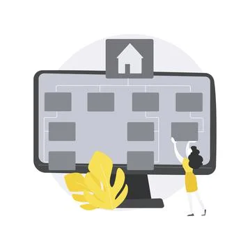 Sitemap creation abstract concept vector illustration. Stock Illustration
