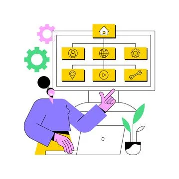 Sitemap creation abstract concept vector illustration. Stock Illustration