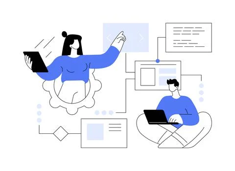 Sitemap creation abstract concept vector illustration. Stock Illustration