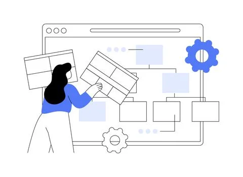 Sitemap creation abstract concept vector illustration. Illustrazione stock