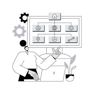 Sitemap creation abstract concept vector illustration. Stock Illustration