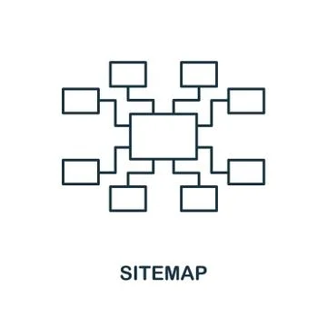 Sitemap creative icon. Simple element illustration. Sitemap concept symbol Stock Illustration