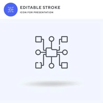 Sitemap icon vector, filled flat sign, solid pictogram isolated on white, log Stock Illustration