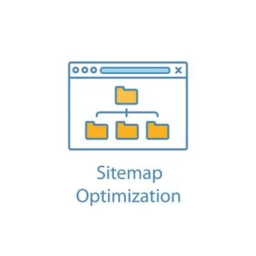 Sitemap optimization color icon Stock-Illustration