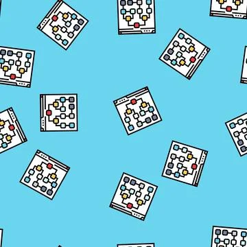 Sitemap seo vector seamless pattern Illustrazione stock