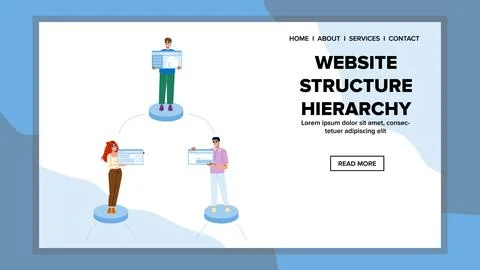 Sitemap website structure hierarchy vector 스톡 일러스트