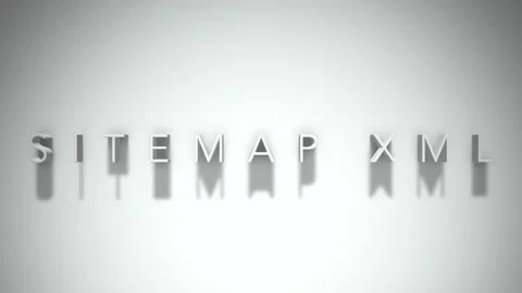 Sitemap xml 3D title animation with shadows on a white background Stock Footage 297268929