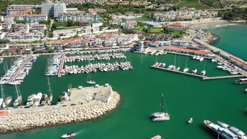 Sitges marina 1 Stock Footage 255236612